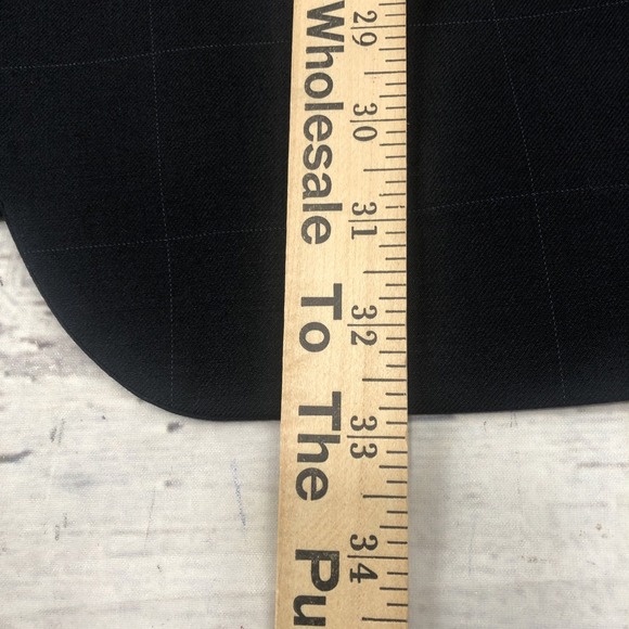 Jos. A. Bank Mens Blazer Box Plaid Black 2 Button Wool & Cashmere Blend 42R - Picture 7 of 16